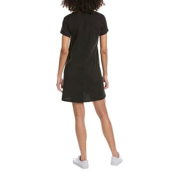 ATM Black V Neck Short Sleeve T Shirt Dress NWT Size XL - Picture 2 of 10